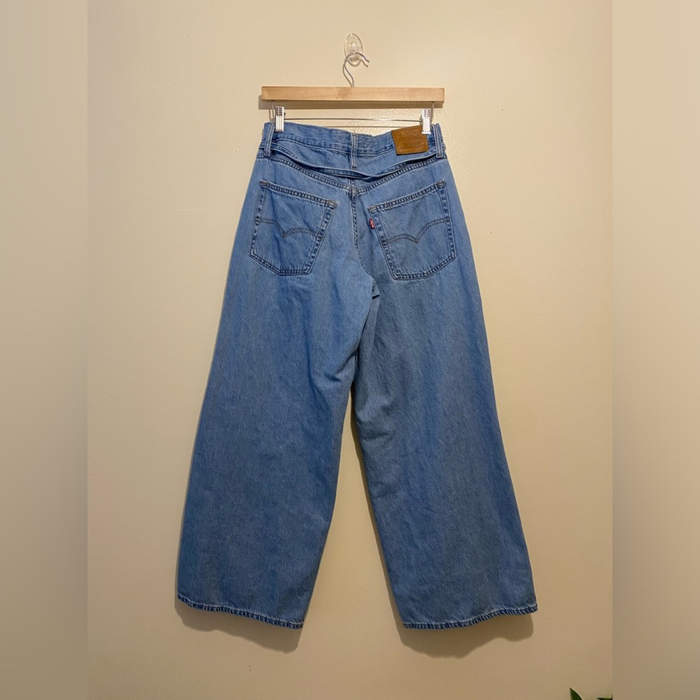 LEVI’S XL STRAIGHT Classic Blue Wide-Leg Women Premium Jeans. Size W28  L31 - Picture 3 of 12